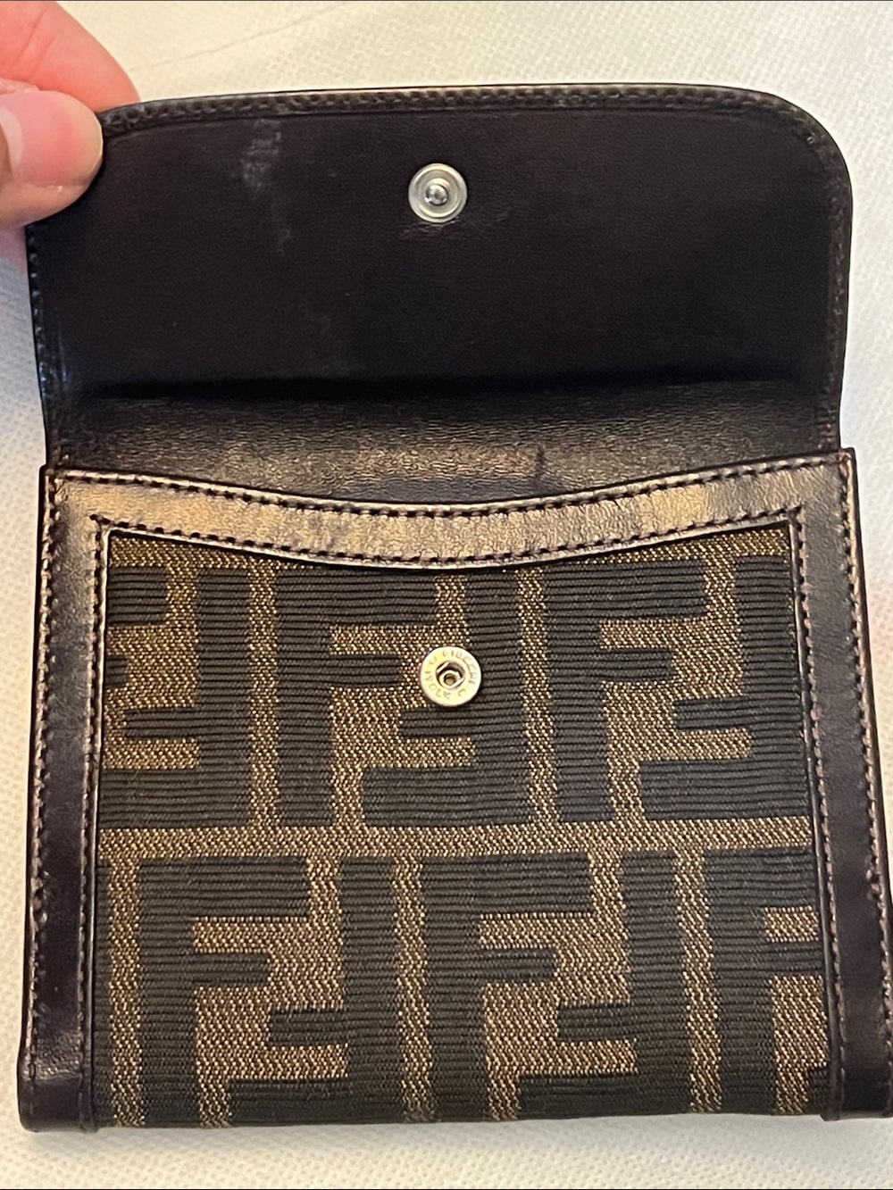 Fendi Dark Brown Zucca FF Logo Bifold Wallet - Picture 9 of 15